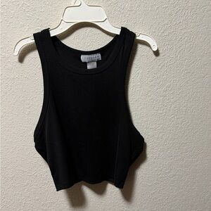 Liverpool Women's Black Sleeveless Crop Top